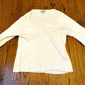 White Long Sleeved Sweater Top